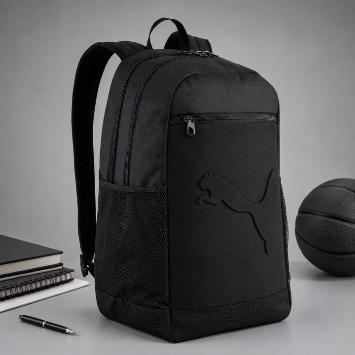 Puma Buzz Backpack 28 l čierny batoh – školský, športový a mestský batoh s organizérom