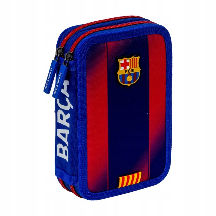 Dvojitý rozšíriteľný školský peračník s príslušenstvom FC BARCELONA pre chlapcov