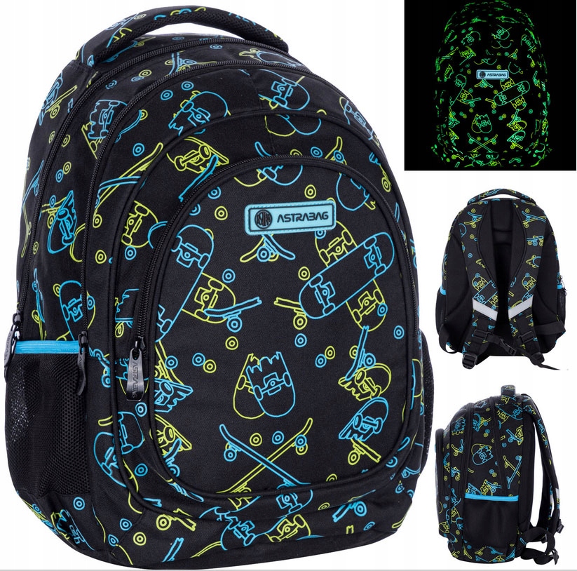 AstraBag Neonový Batoh Na Skateboarding - Perfektná Voľba Pre Mladých Škôlkárov
