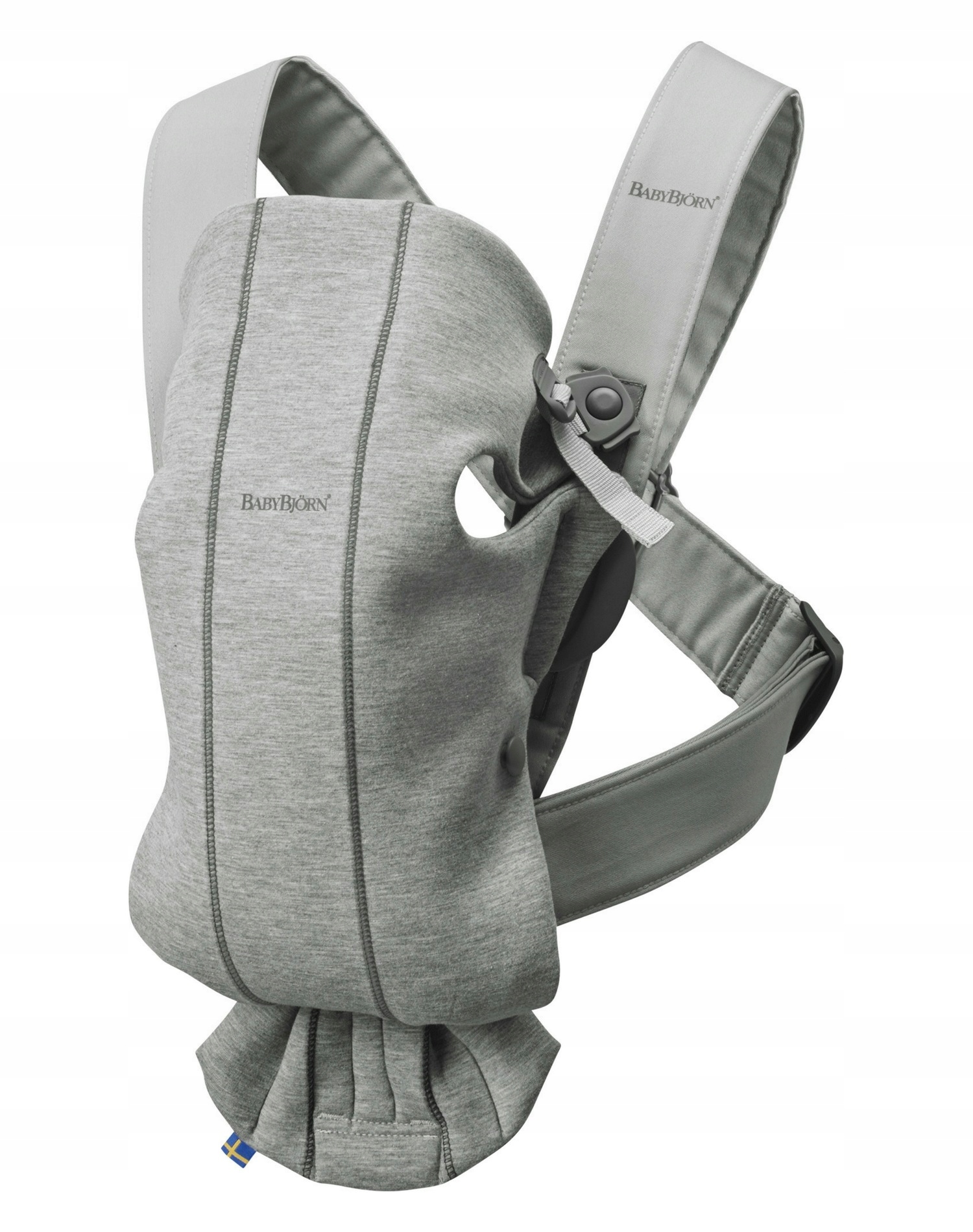 Babybjorn mini 3d dres - jasne šedá detská nosič