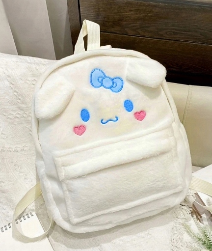 Rozkošný plyšový školský batoh Cinnamoroll Hello Kitty od Sanrio