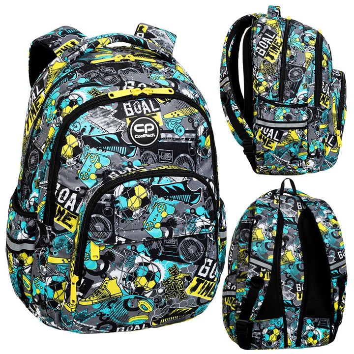 Štýlový Batoh CoolPack BASIC PLUS – GOAL TIME, Ideálny pre Mladých