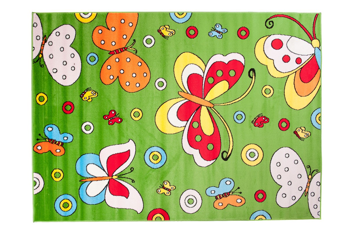Zábavné deti koberec 240x330 detí motýľov 795gr