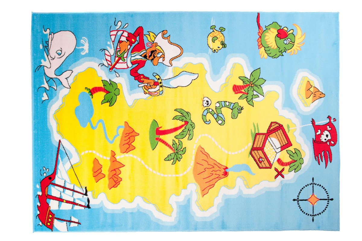 Zábavné detské koberec 240x330 Detské ostrovy Pirates Treasure