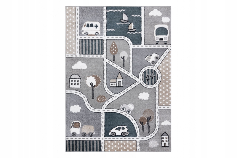 Zábavný koberec Strade 160x220 Town Town Grey 3D Hit