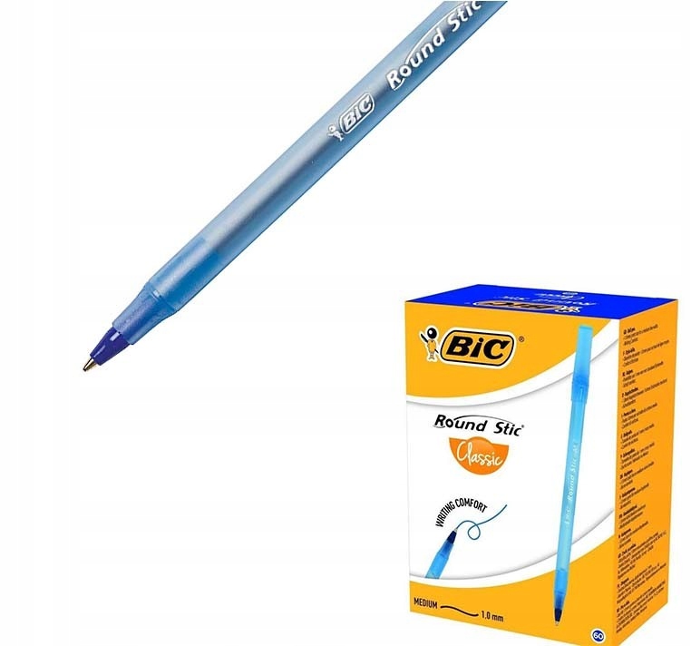 Blue Bic Round Stick 1 mm pero - 60 kusov