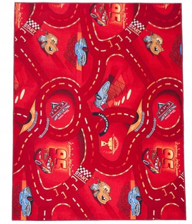 Autá červené koberec červené 200x400 cm