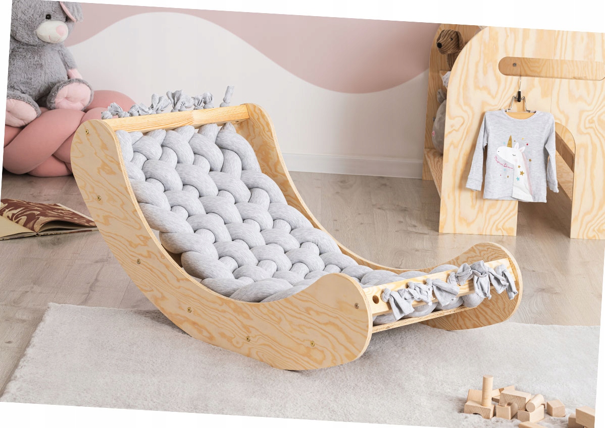 Detská kolíska drevená hojdacia hojdačka = Deckchair