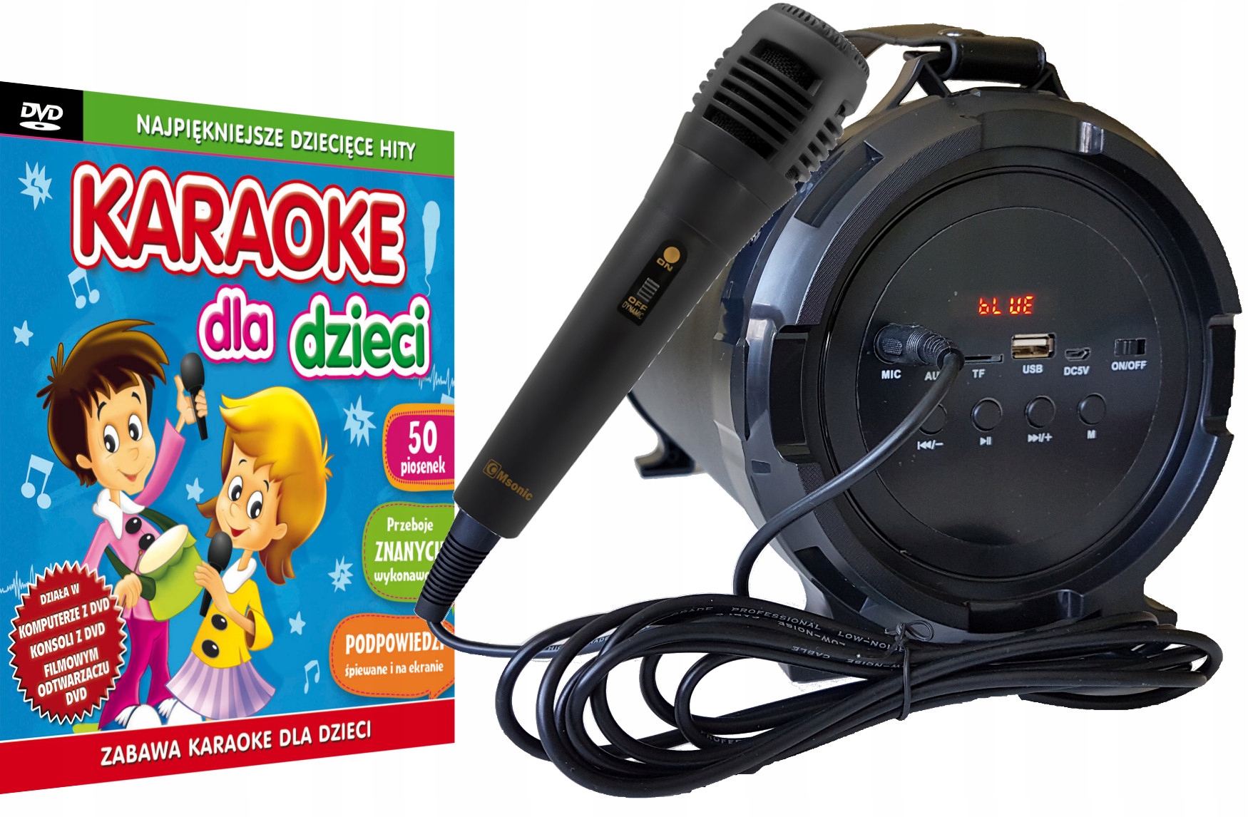 Mega Set: Karaoke DVD, BT reproduktor veľký mikrofón