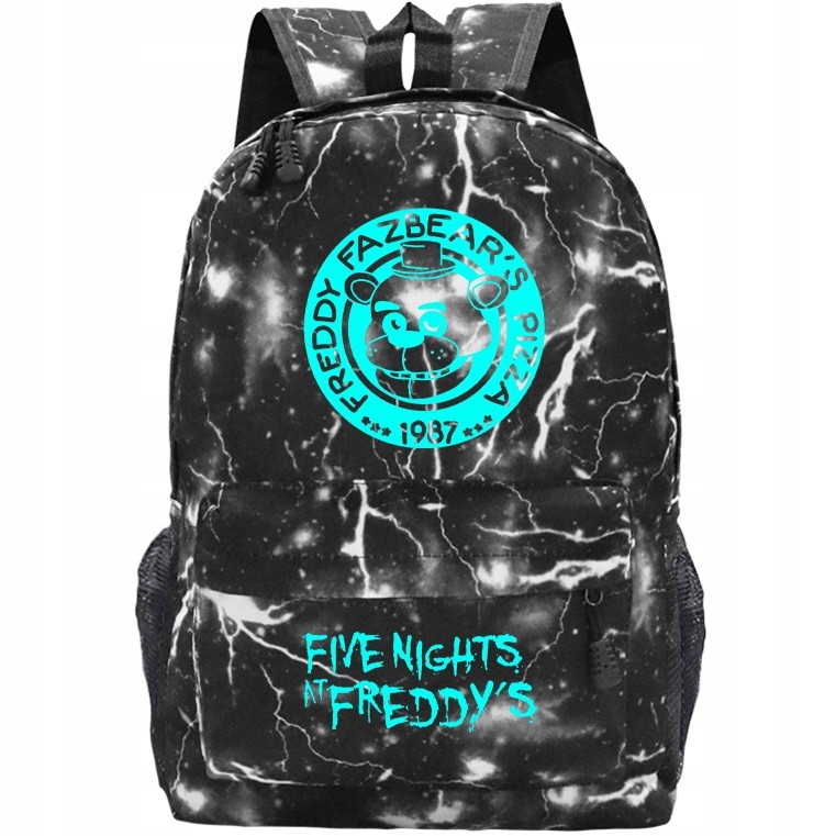 FNAF Freddy School Backpack žiariaci v tme