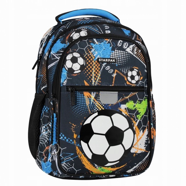 STARPAK Školský Batoh pre Chlapca s Futbalovým Motívom Modrý