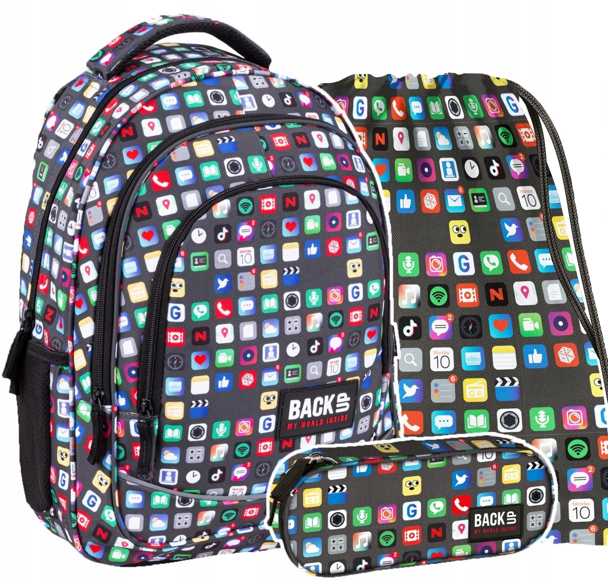 Sada 3 El. Aplikácia smartfónov iPhone batohu.