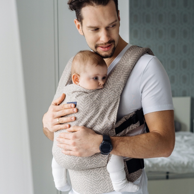 Zaffiro mestské béžové listy - ergonomický popruh K