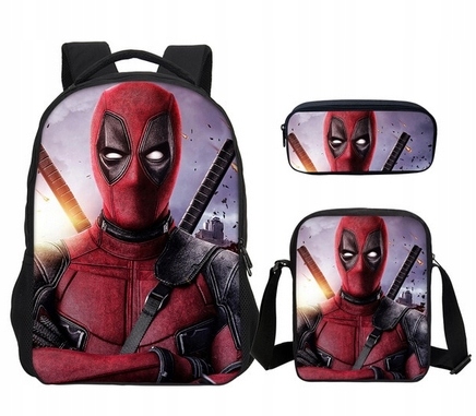 Sada 3 ks Batoh Kabelka Peračník Deadpool 2
