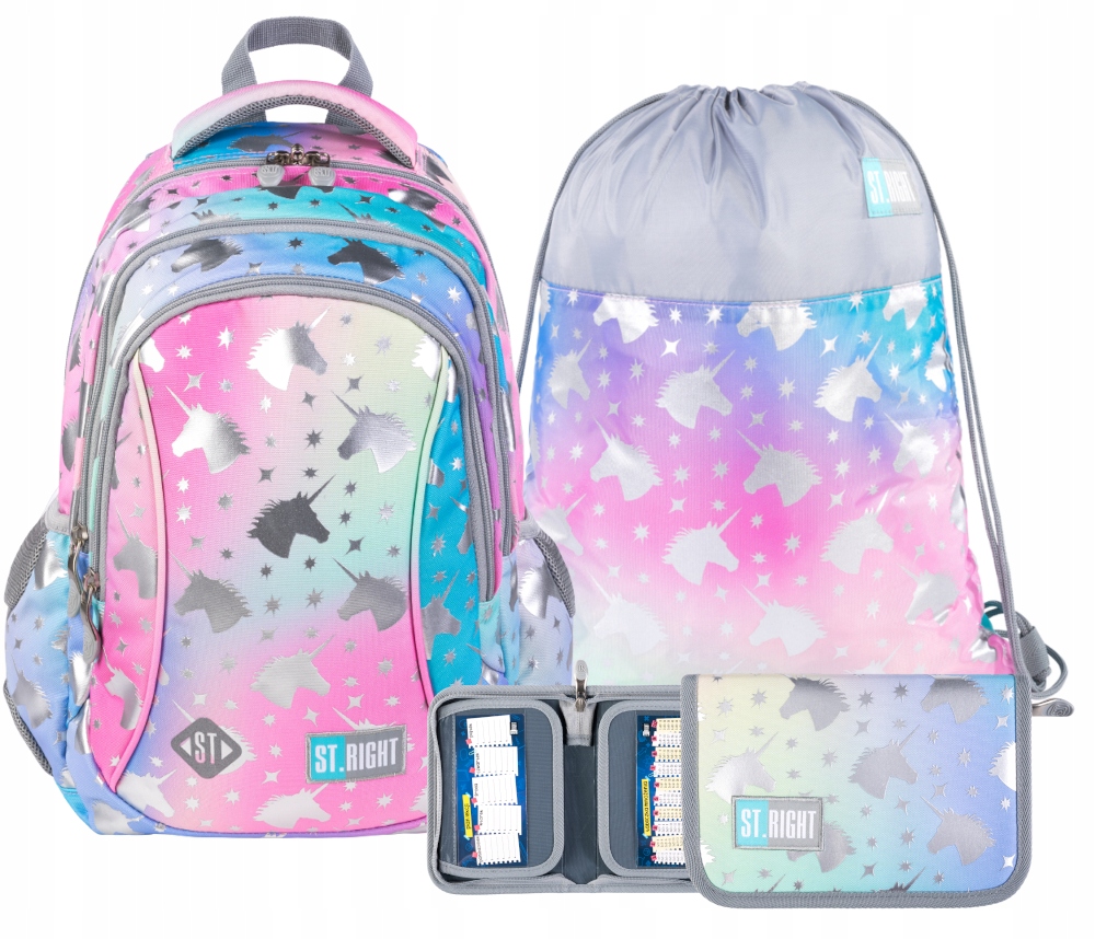 Ombre Unicorn Unicorn Backpack set sv. Majewski