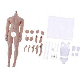 Silikónový svalnatý mužský model v mierke 1/6