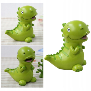 Banka na mince v tvare banky 1ks kreslených dinosaurov