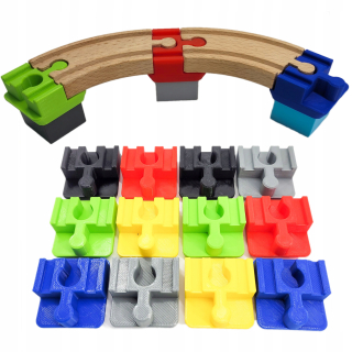 Drevená vláčiková súprava - 12 x LEGO DUPLO Brio Bigjigs Lillabo adaptér