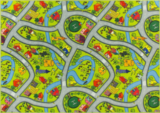 Koberec 200x300 cm pre detské ulice Road Streets