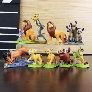 ~ 9 cm krásne 9 kusov/PVC Party King Lion Figurine