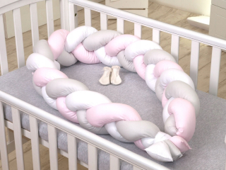 Amy Braid Cotton White/Rose/Grey