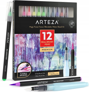 Water Arteza Brush Markers 12 Magical Forest