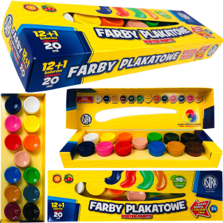 Astra 20 ml plagátu farby 13 farieb 12+1 zadarmo
