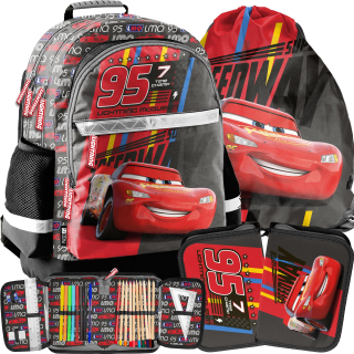 Automatické autá School Backpack Zigzag McQueen Set