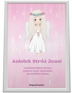 Guardian Angel A4, obrazová modlitba + rám, vzory