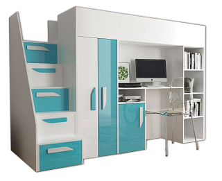 Mezzanine Bed Desk Desk Desk 14