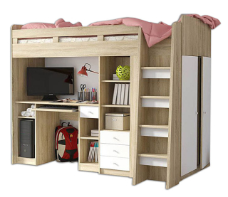 Mezzanine Bed Bunk Desk