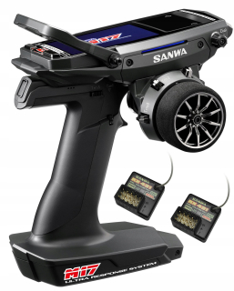 Prístroj Sanwa M17 2,4 GHz FH5 + 2x RX-4 prijímač