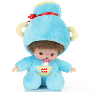 Vodnár Monchhichi Monki plyšová hračkárska bábika