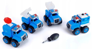 Vozidlá automobilov na skrútenie - sada 4 ks