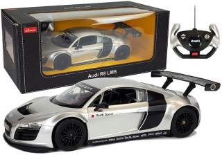 Auto R/C Audi R8 LMS Rastar 1:14 Striebro pre diaľkové ovládanie