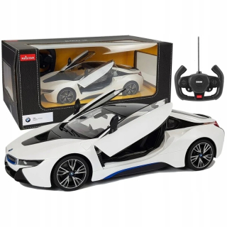 Auto R/C BMW I8 Rastar 1:14 Biele dvere