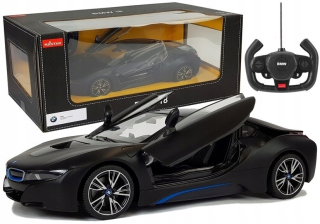 Auto R/C BMW I8 Rastar 1:14 Automatyc čiernych dverí