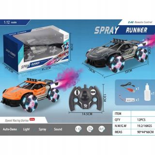 Automatické R/C Žiarivé kolesá dymu z výfukového potrubia