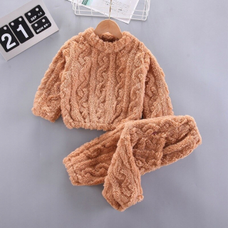 Jesenné zimné deti fleece pyžamy teplé flanel