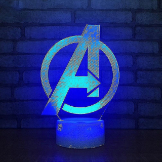 Avengers Farebné 3D anime Nočná svetelná atmosféra