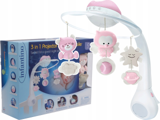 B-Kids Carousel pre lôžko 3in1 lampa projektora