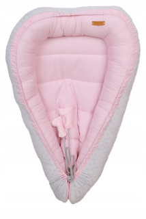 Detská radosť cocoon baby 50x90 cm ružová Minky