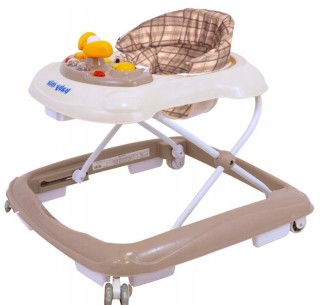 Walker pre deti pre deti silikónové kolesá béžová