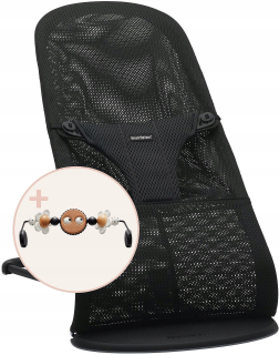 Babybjorn leteczek mesh čierna hračka