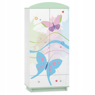 Rozprávka Detská šatníka W02 Miętowa Butterfly Print