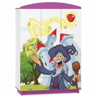 Rozprávková detská šatníka W05 Purple krásna grafika