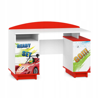 Fairytale Desk pre dieťa D01 Červená biela tlač
