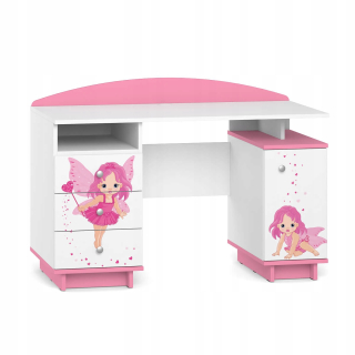 Fairytale Desk pre dieťa D01 Pink White Print