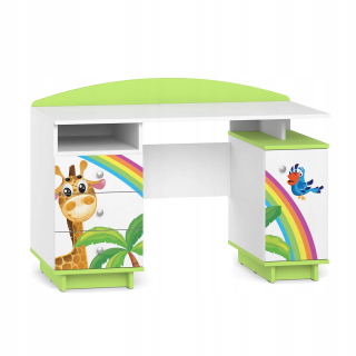 Fairytale Desk pre dieťa D01 Zelený biely motív