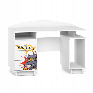 Fairytale Desk pre dieťa D02 biela farebná tlač